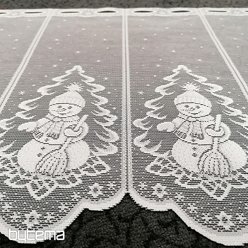 Rideau jacquard NOËL pour le vitrail SNOWMAN