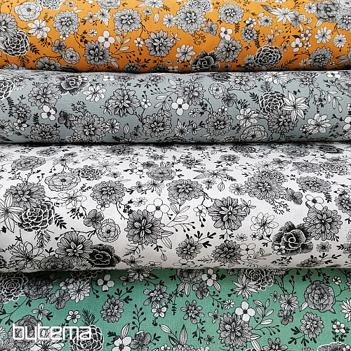 Tissu coton FLEURS FLORAL 1