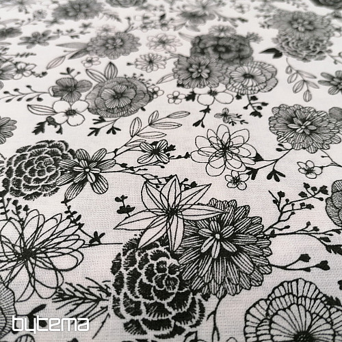 Tissu coton FLEURS FLORAL 1