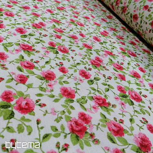 tissu déco LAURA - petites fleurs roses