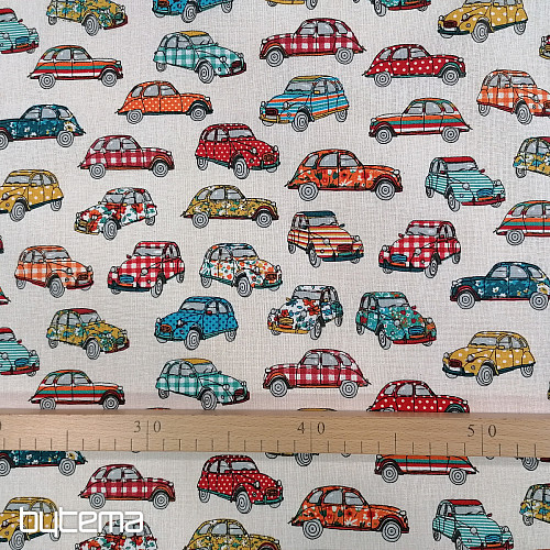 Tissu en coton AUTO coloré