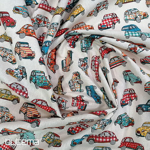 Tissu en coton AUTO coloré