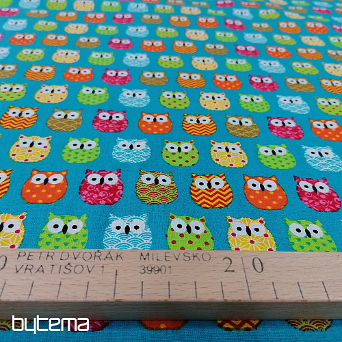 Tissu décoratif MINI CHOUETTES 6