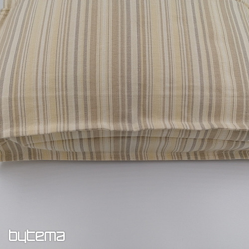 Housse de coussin rayé beige