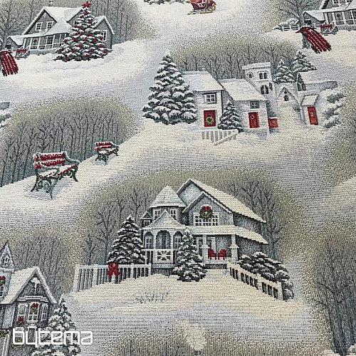 Tissu à tapisserie PAYSAGE DE NOËL