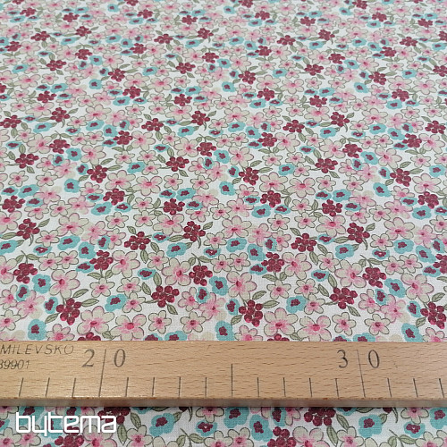 Tissu coton LILAS rose
