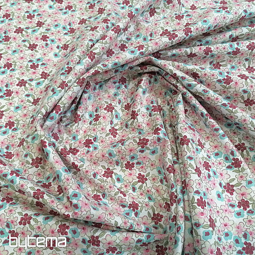 Tissu coton LILAS rose