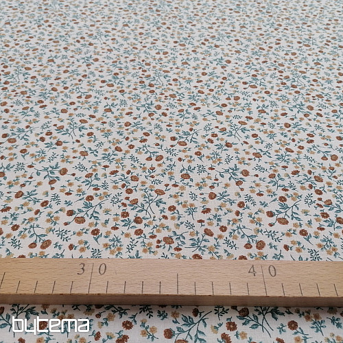 Tissu coton ELEONI turquoise