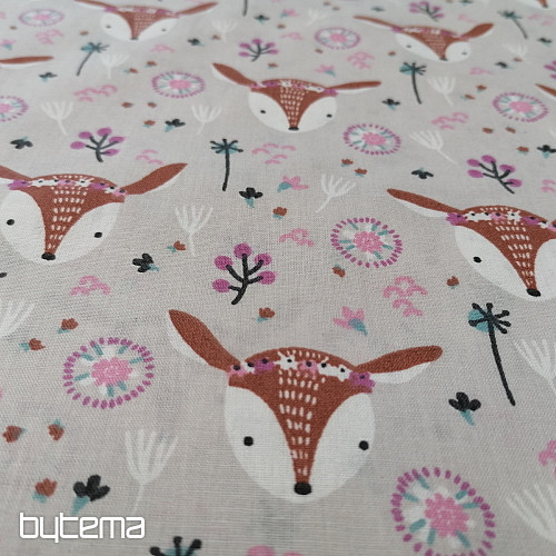 Tissu en coton SRNKA gris