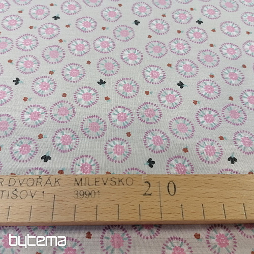 Tissu coton ELYNA fleurs