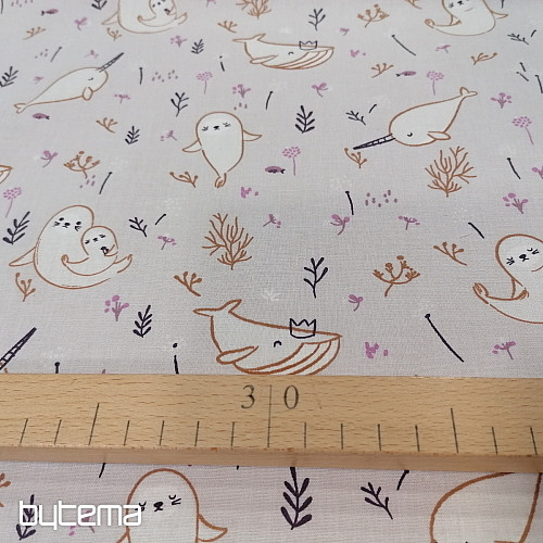 Tissu coton BALEINE