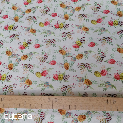 Tissu coton OEUFS DE PÂQUES