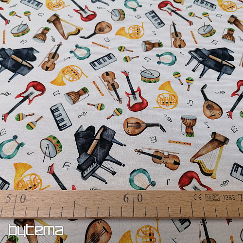 Tissu de coton MUSIQUE