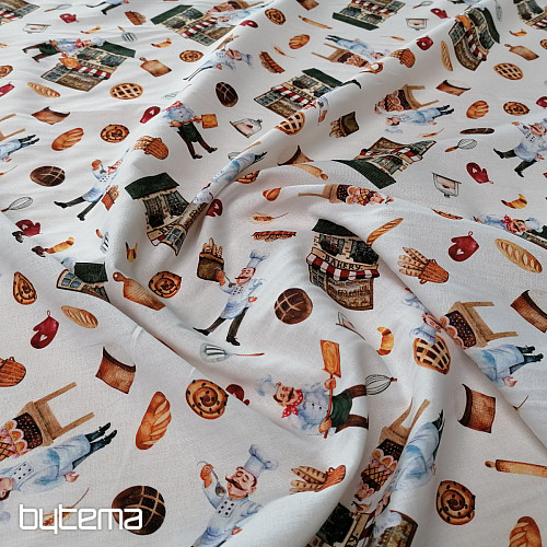 Tissu coton BOULANGERIE