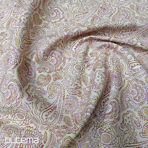 Tissu déco KASHMIR rose