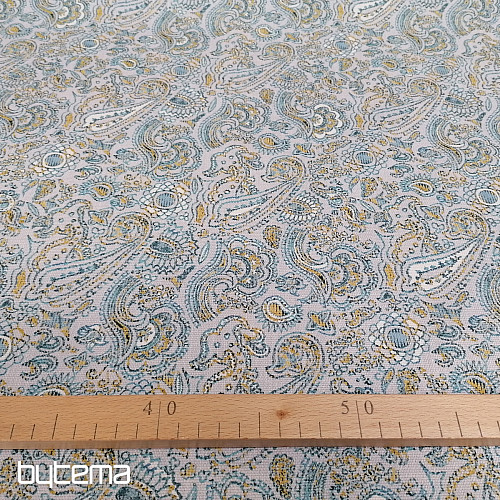 Tissu décoratif KASHMÍR bleu