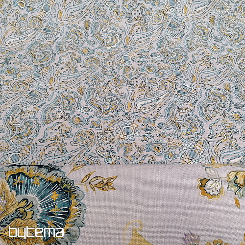 Tissu décoratif KASHMÍR bleu