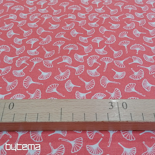 Tissu coton GINKO petit vieux rose