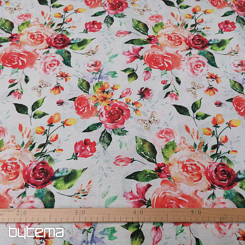 Tissu décoratif FLEURS ZAIDA