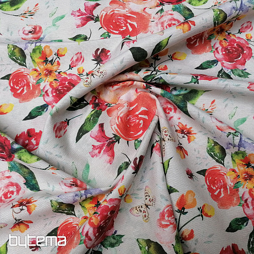 Tissu décoratif FLEURS ZAIDA