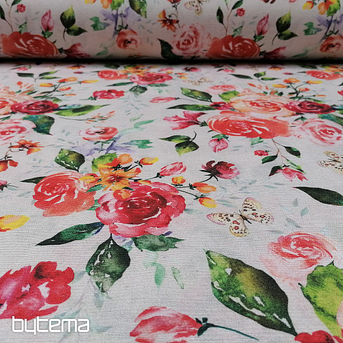 Tissu décoratif FLEURS ZAIDA