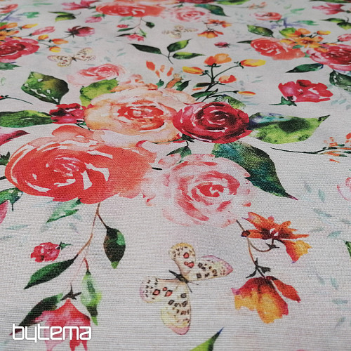 Tissu décoratif FLEURS ZAIDA