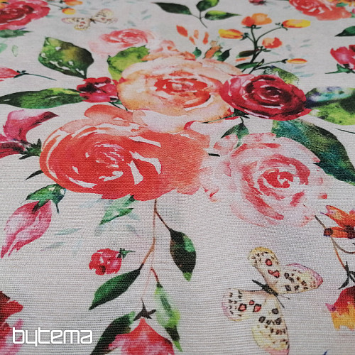 Tissu décoratif FLEURS ZAIDA
