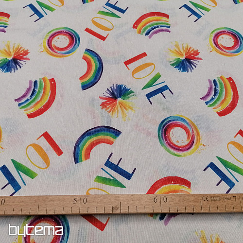 Tissu déco AMOUR
