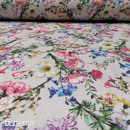 Tissu décoratif FLEURS D&#39;ÉTÉ