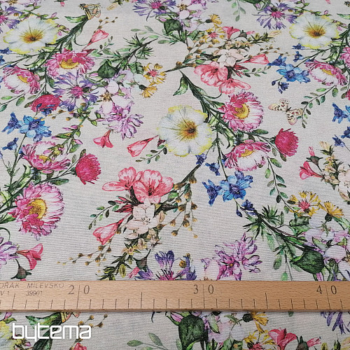 Tissu décoratif FLEURS D&#39;ÉTÉ