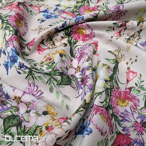 Tissu décoratif FLEURS D&#39;ÉTÉ