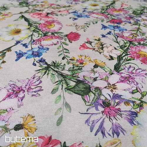 Tissu décoratif FLEURS D&#39;ÉTÉ