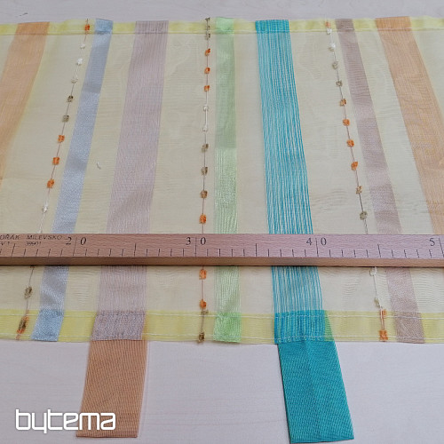 Rideau vitrail - voile avec broderie 20372/762