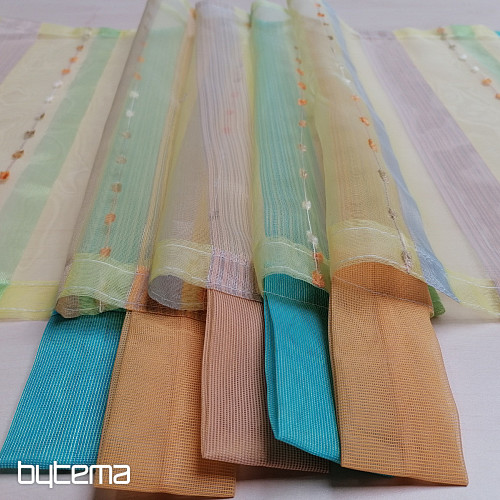 Rideau vitrail - voile avec broderie 20372/762