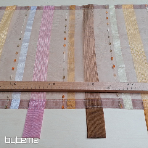 Rideau vitrail - voile avec broderie 20372/528