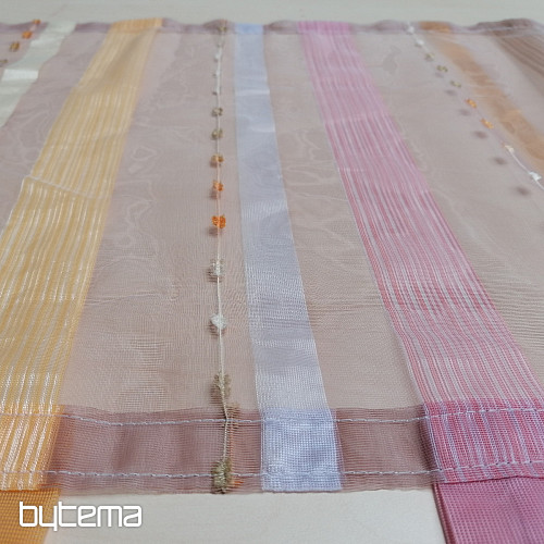 Rideau vitrail - voile avec broderie 20372/528