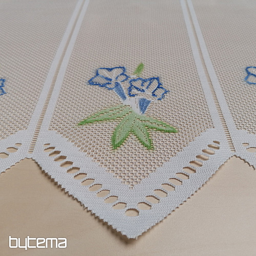 Rideau Jacquard DD 875 Fleurs bleues