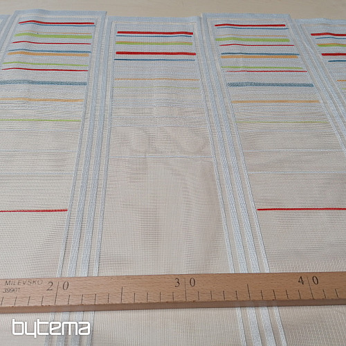 Rideau enfant sur vitrail - jacquard Rayures colorées