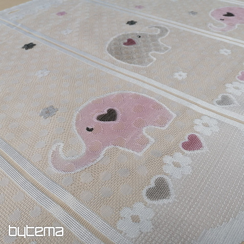 Rideau enfant sur vitrail - jacquard ELEPHANTS II