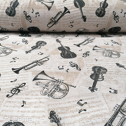 Tissu décoratif INSTRUMENTS DE MUSIQUE
