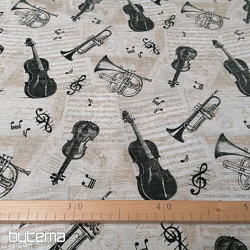 Tissu décoratif INSTRUMENTS DE MUSIQUE