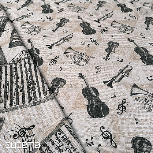 Tissu décoratif INSTRUMENTS DE MUSIQUE