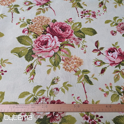 Tissu décoratif CORNWALL ROSE