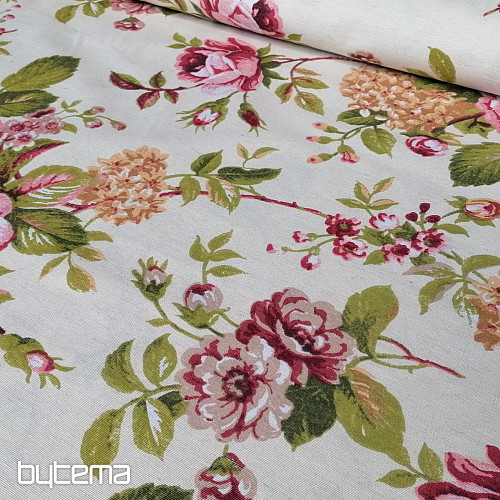 Tissu décoratif CORNWALL ROSE