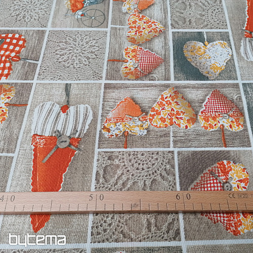 Tissu déco LIDIA&#39;S HEART orange