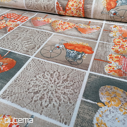 Tissu déco LIDIA&#39;S HEART orange
