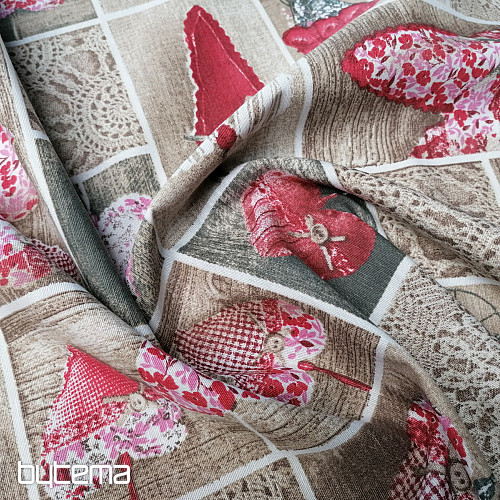 Tissu déco LIDIA&#39;S HEART rouge
