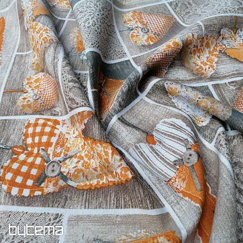 Tissu déco LIDIA&#39;S HEART jaune