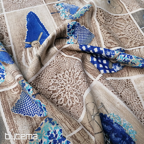 Tissu déco LIDIA&#39;S HEART bleu