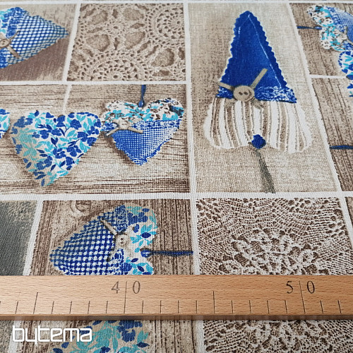 Tissu déco LIDIA&#39;S HEART bleu